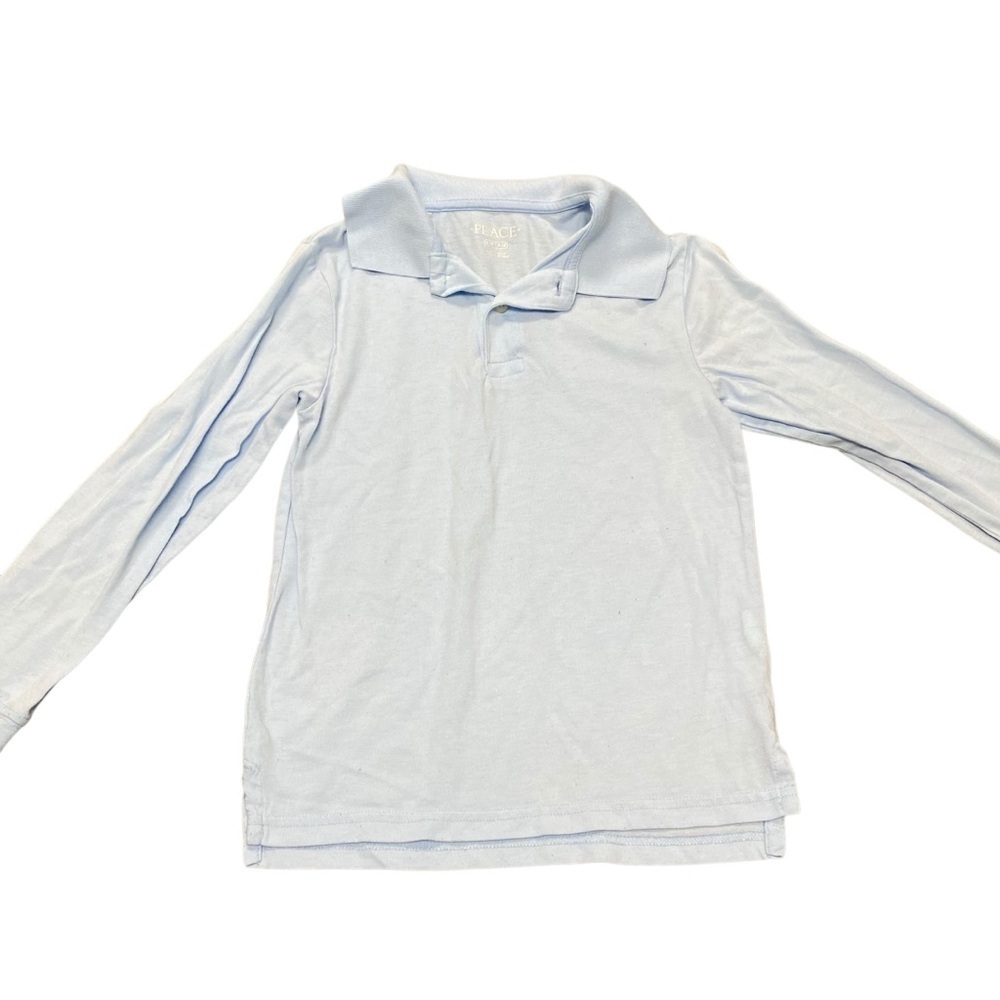 Boys Place Collared Shirts White and sky blue Bundle of 2 Size S/P (5-6) - Picture 3 of 7